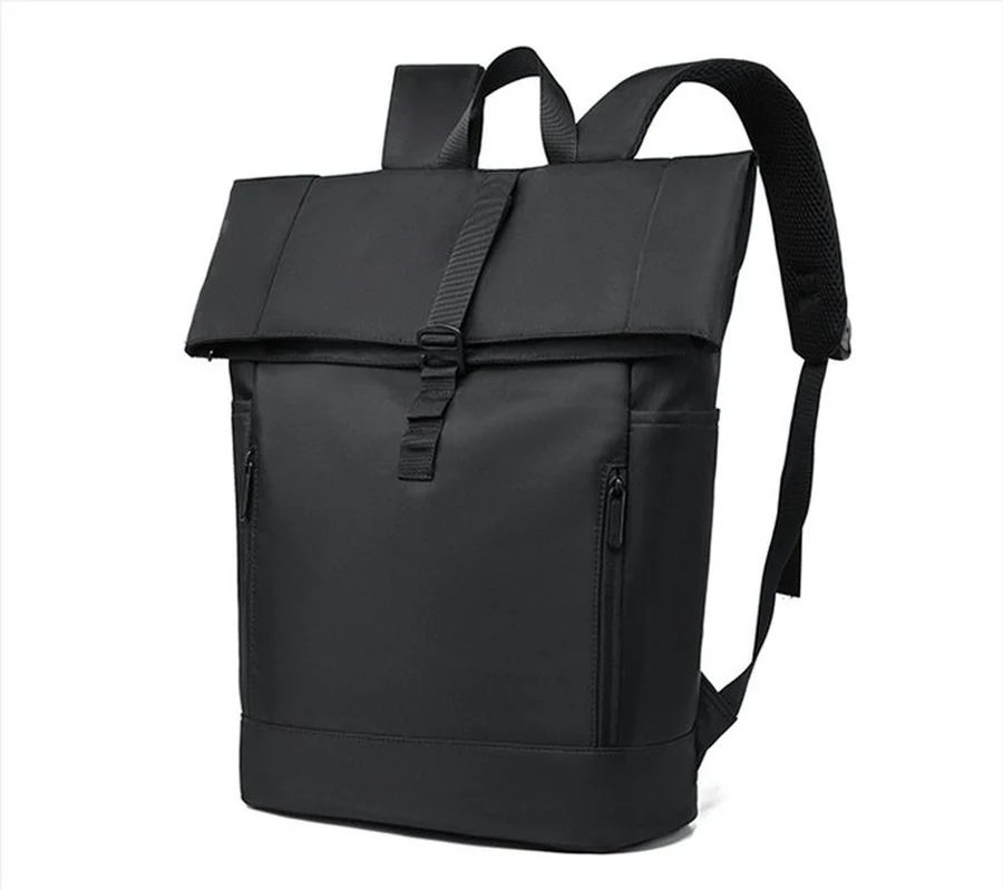 Foldover Backpack with Twin Front Zips FF-086 by Feima Bag