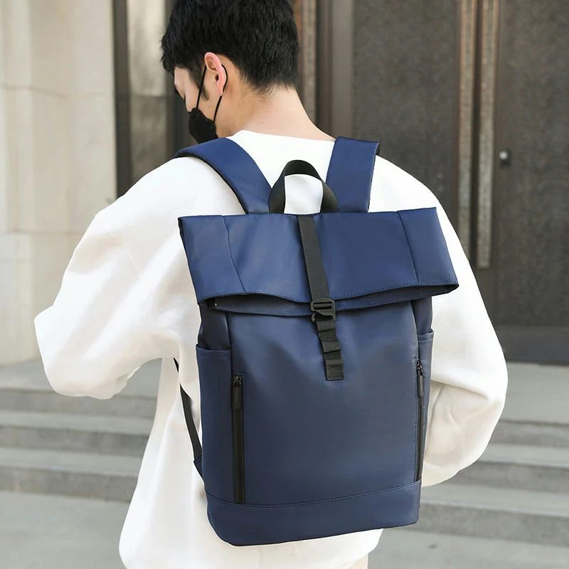 Foldover Backpack with Twin Front Zips FF-086 by Feima Bag