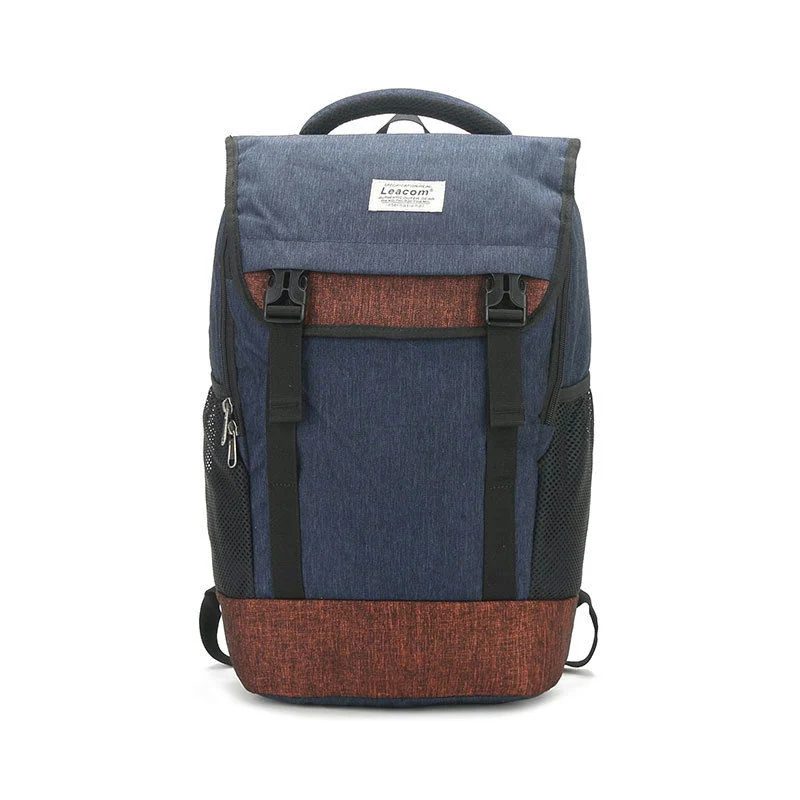 Flap Backpack with Contrast Base and Twin Buckles FF-093 by Feima Bag