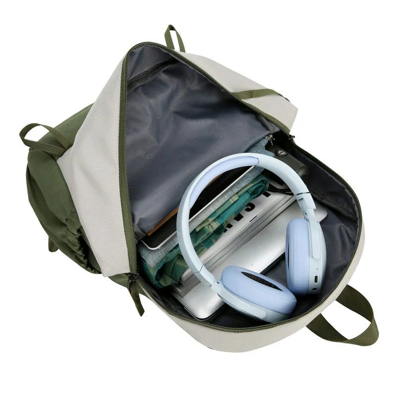 Two-Tone Backpack with Side Buckle Straps FF-095A by Feima Bag