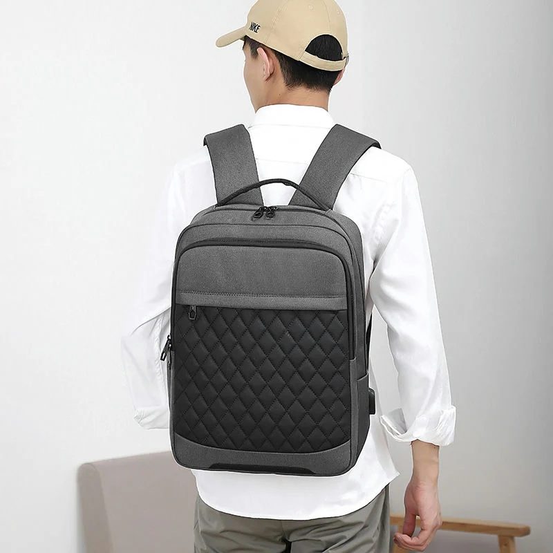 Backpack with Diamond Quilted Front Pocket FF-102 by Feima Bag