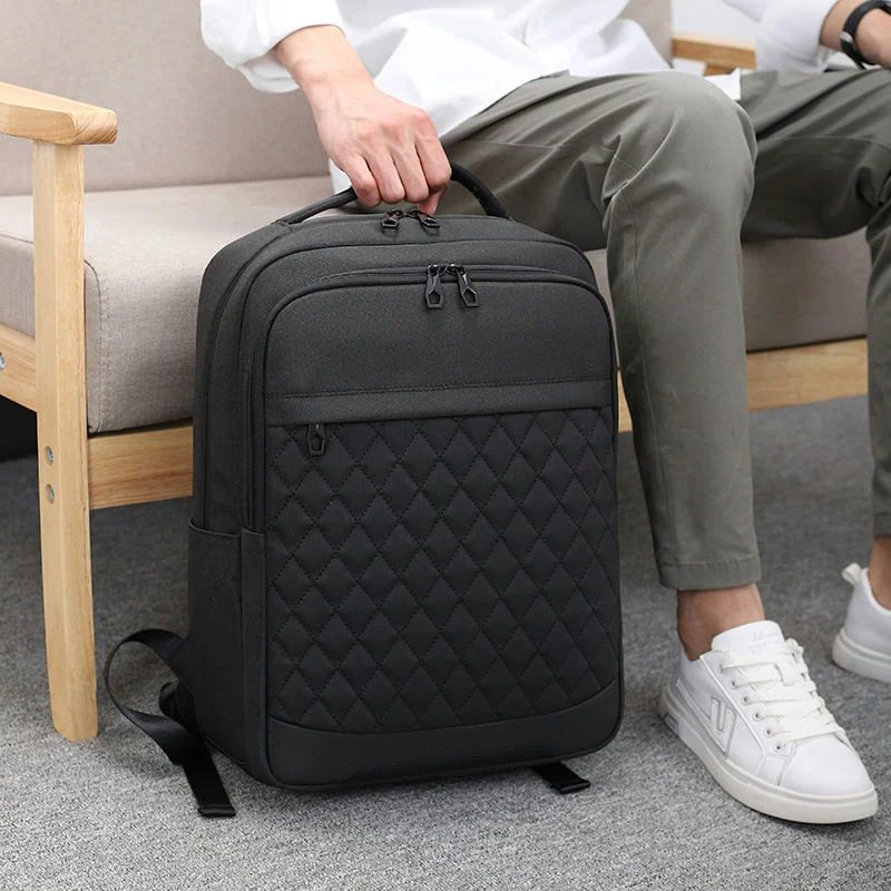 Backpack with Diamond Quilted Front Pocket FF-102 by Feima Bag
