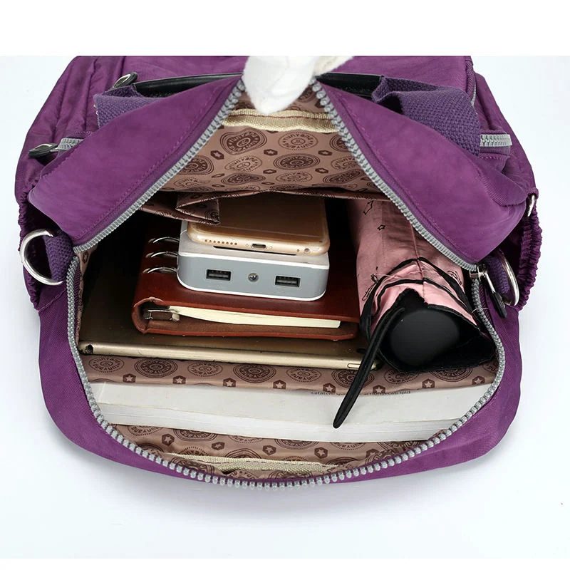 Compact Handled Backpack with Round Front Badge FF-141 by Feima Bag