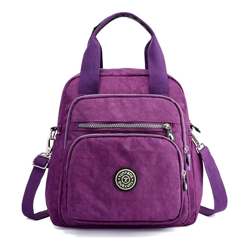 Compact Handled Backpack with Round Front Badge FF-141 by Feima Bag