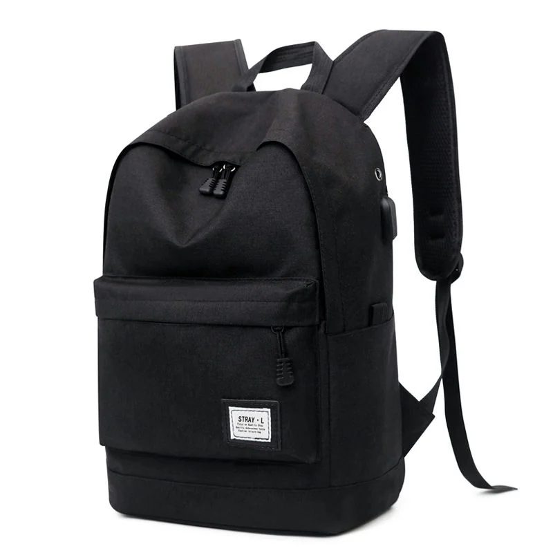 Plain Backpack with Curved Zip Cover FF-149 by Feima Bag