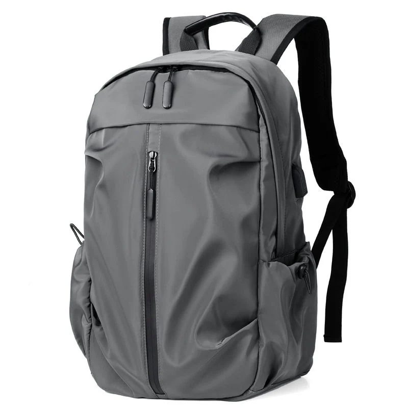 Backpack with Vertical Zip and Gathered Side Pockets FF-158 by Feima Bag