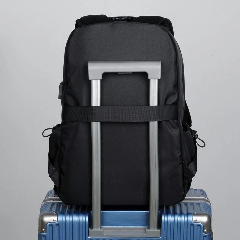 Backpack with Vertical Zip and Gathered Side Pockets FF-158 by Feima Bag