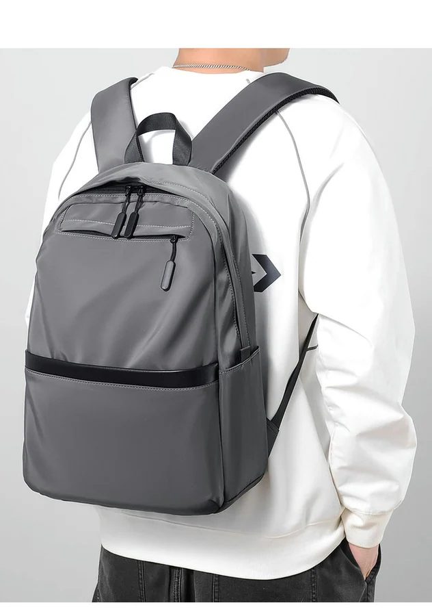Rounded Backpack with Dark-Band Front Pocket FF-159 by Feima Bag