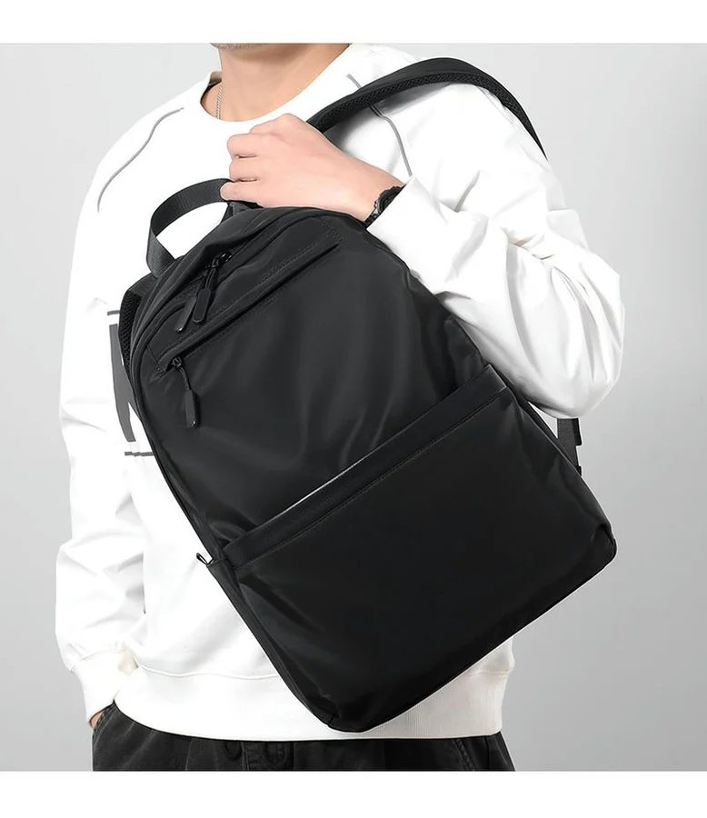 Rounded Backpack with Dark-Band Front Pocket FF-159 by Feima Bag