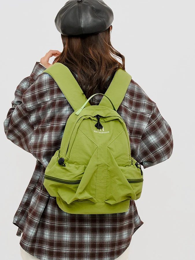 Small Backpack with Folded Front and Twin Zip Pockets FF-180 by Feima Bag