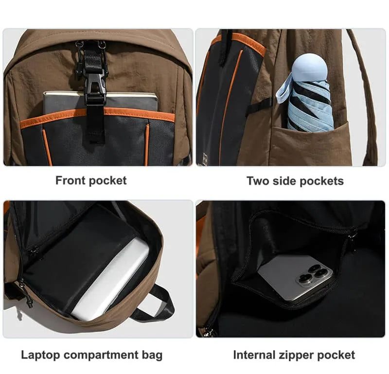 Rounded Backpack with Shaped Front Pocket FF-181 by Feima Bag