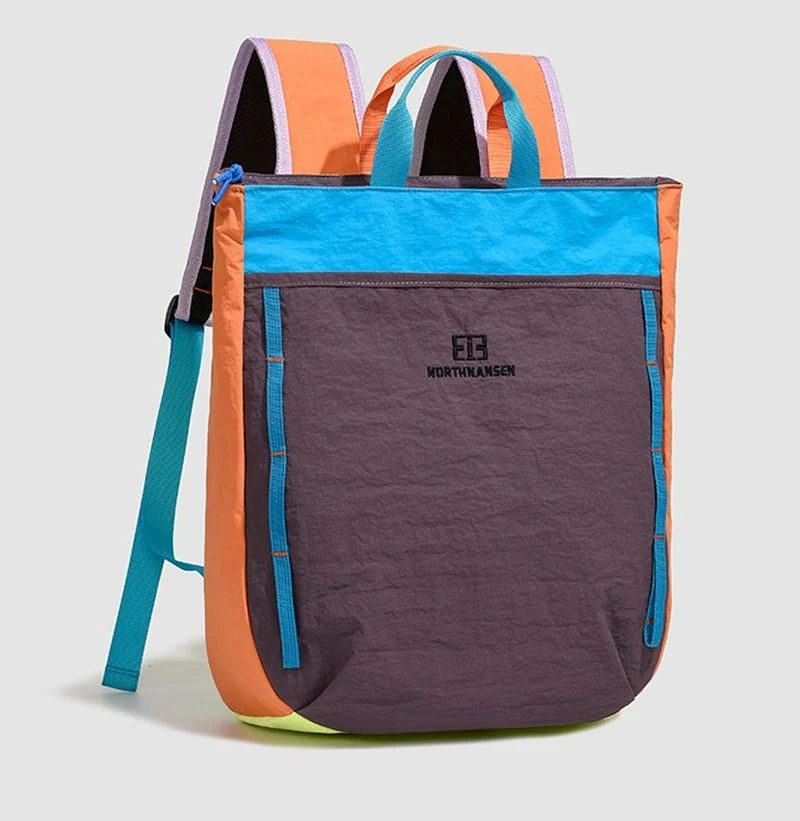 Colour panel backpack with paired top handles FF-187 by Feima Bag