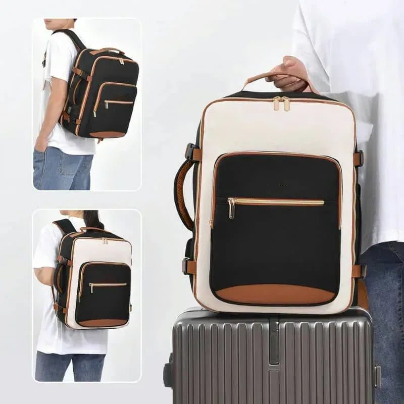 Travel Backpack with Contrast Trim FF-189 by Feima Bag