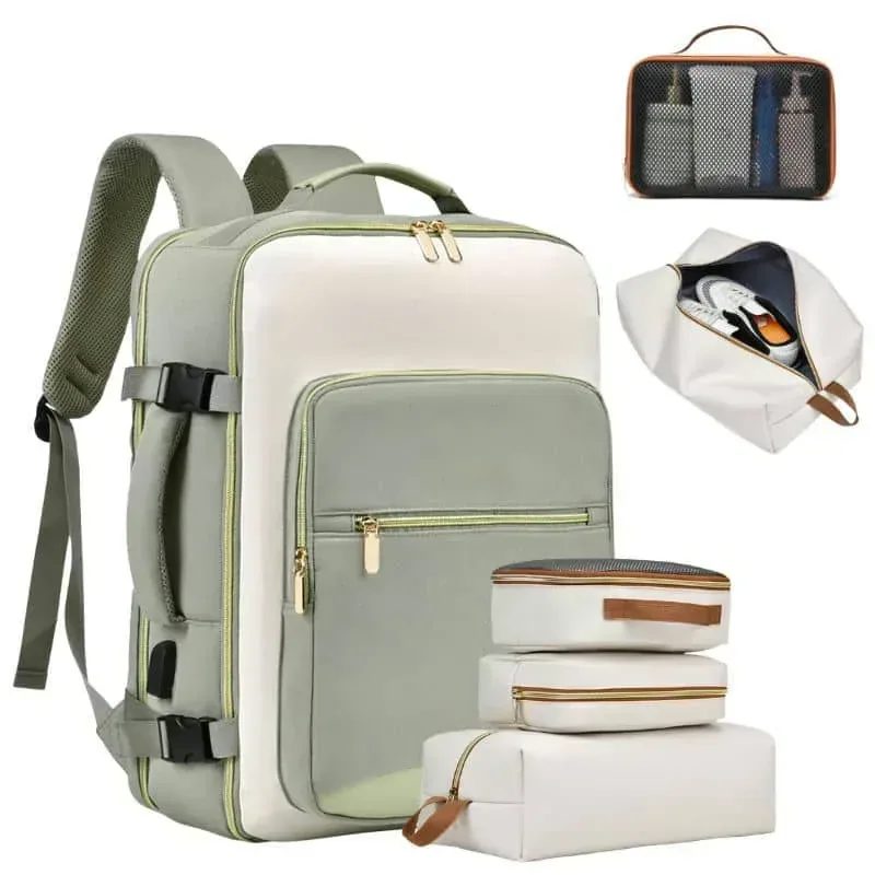 Travel Backpack with Contrast Trim FF-189 by Feima Bag