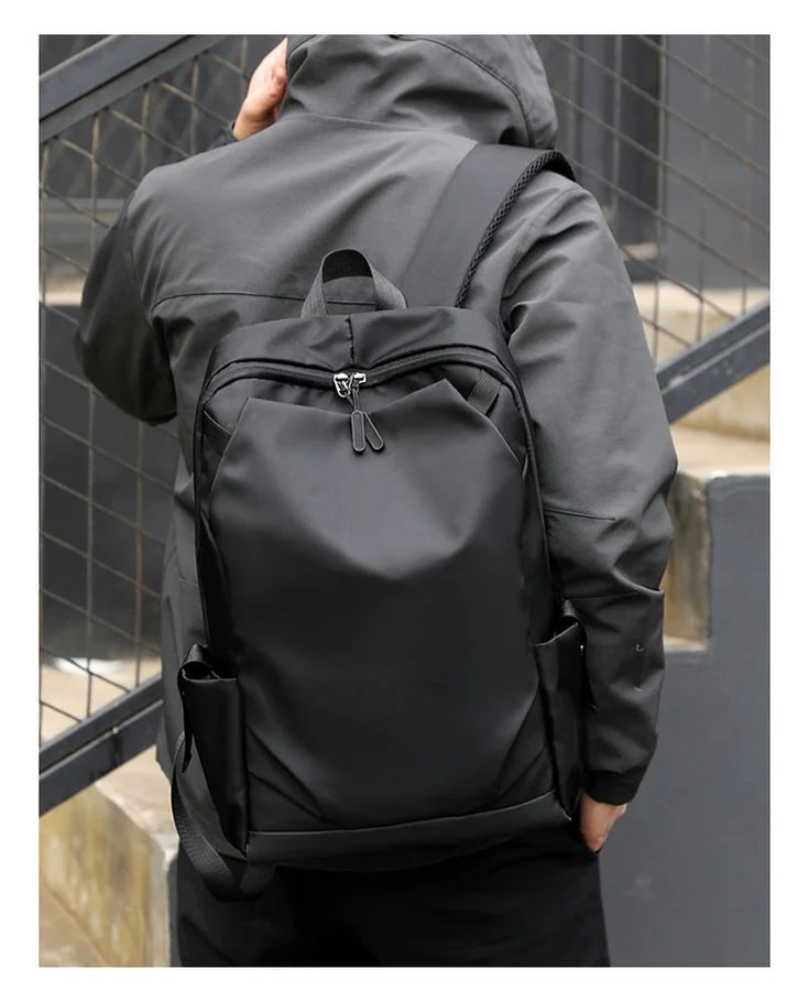 Backpack with a plain front and curved top zip FF-191 by Feima Bag