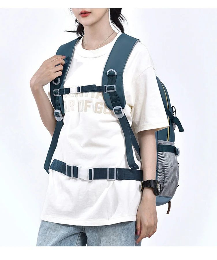 Backpack with Front Lacing and Buckle Details FF-199 by Feima Bag