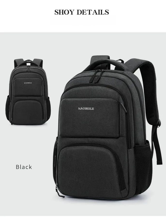 Backpack with Stacked Front Zip Pockets FF-202 by Feima Bag