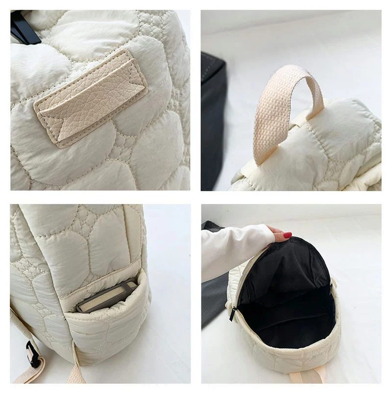Nylon Backpack with Rounded Quilt Panels FF-214 by Feima Bag