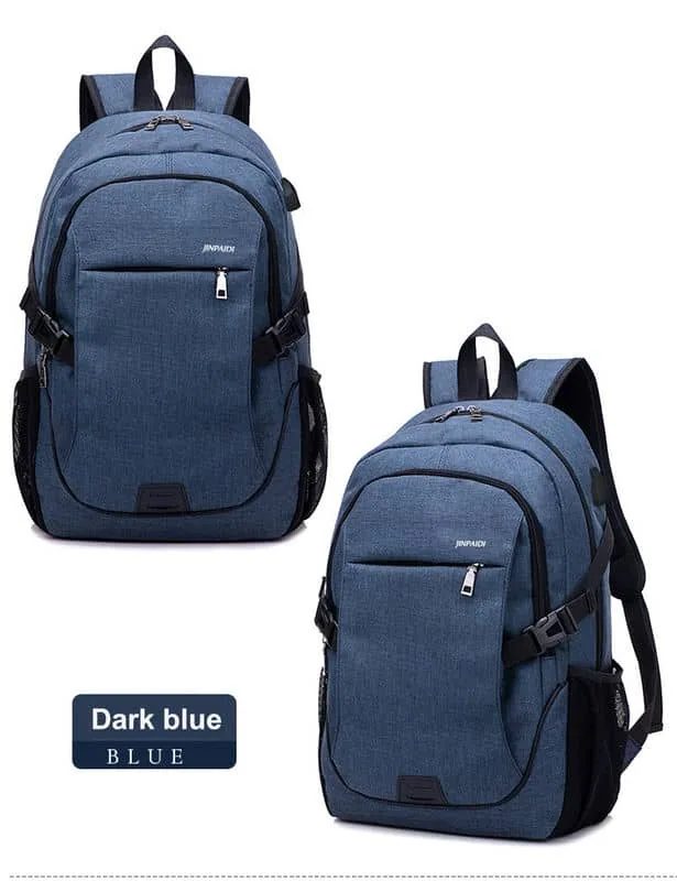 Everyday Backpack with Curved Front Zip and Side Buckles FF-215 by Feima Bag