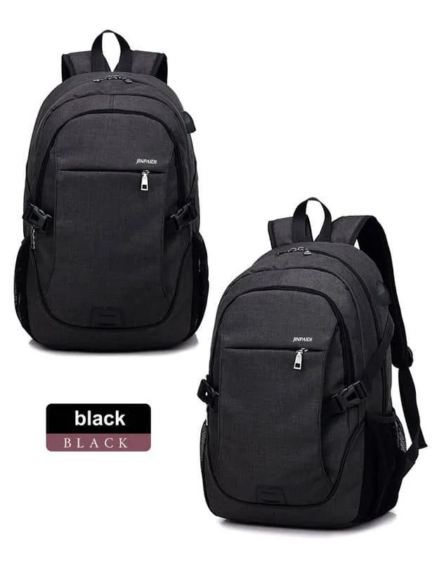 Everyday Backpack with Curved Front Zip and Side Buckles FF-215 by Feima Bag