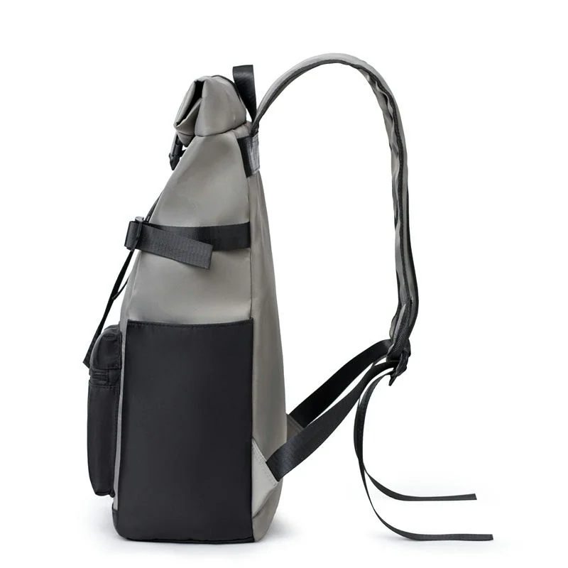 Fold-Top Backpack with Buckled and Zipped Front Pockets FF-221 by Feima Bag