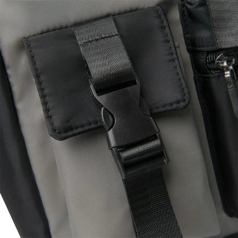 Fold-Top Backpack with Buckled and Zipped Front Pockets FF-221 by Feima Bag