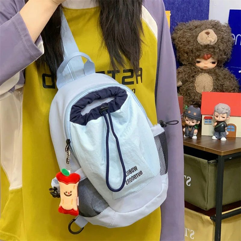 Compact Backpack with Drawstring Front Pouch FF-234 by Feima Bag