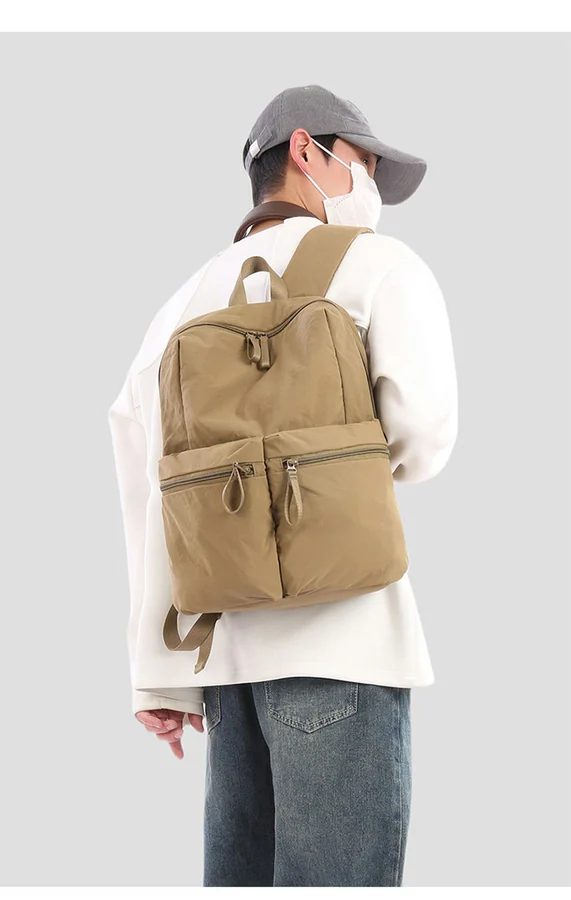 Everyday Backpack with Paired Lower Zip Pockets FF-236 by Feima Bag