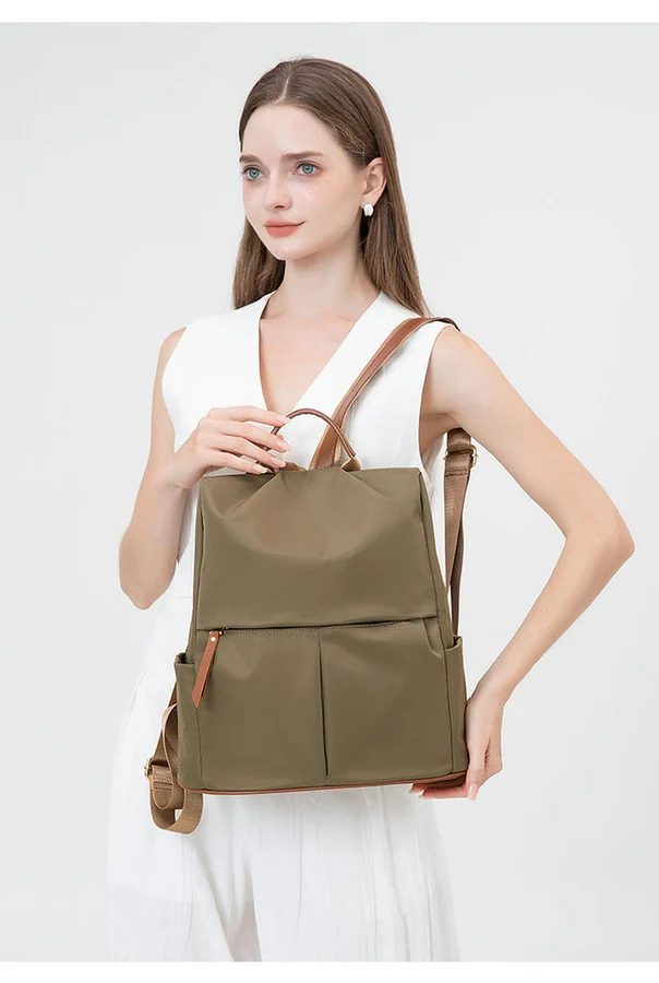 Backpack with Rear Main Access and Contrast Trim FF-240 by Feima Bag