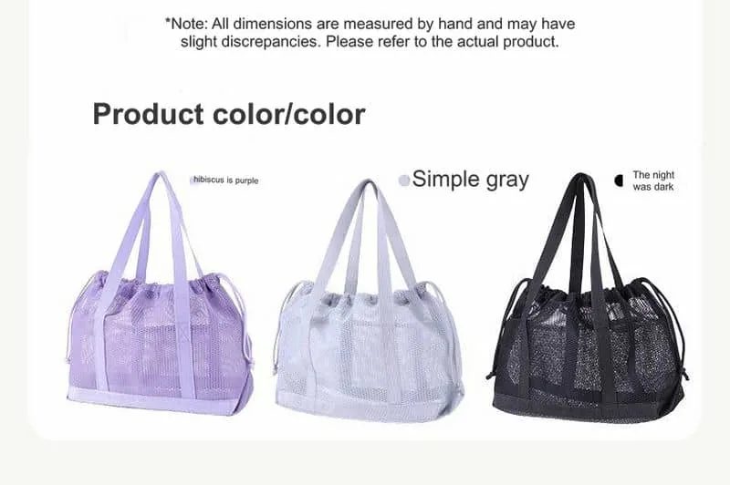 Mesh tote with a gathered drawcord opening FB-028 by Feima Bag