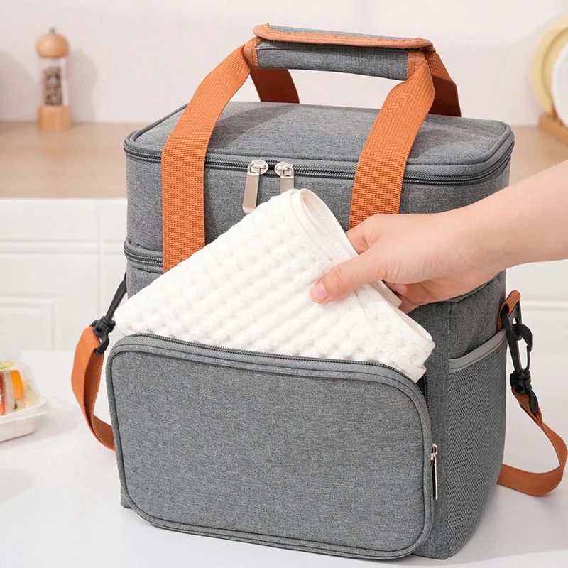 Lunch Cooler Bag with Two Zip Levels FK-064 by Feima Bag