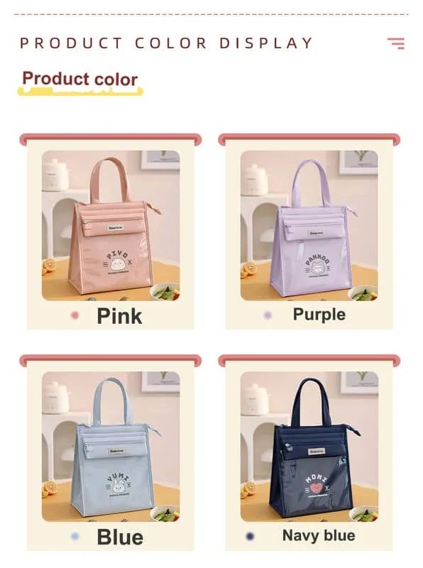 Upright Lunch Tote with Front Zip Pouch FK-065 by Feima Bag
