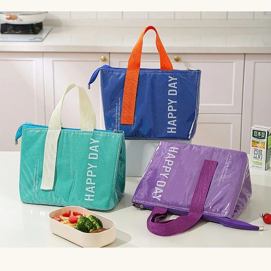 Glossy Lunch Tote with Contrast Handles FK-071 by Feima Bag