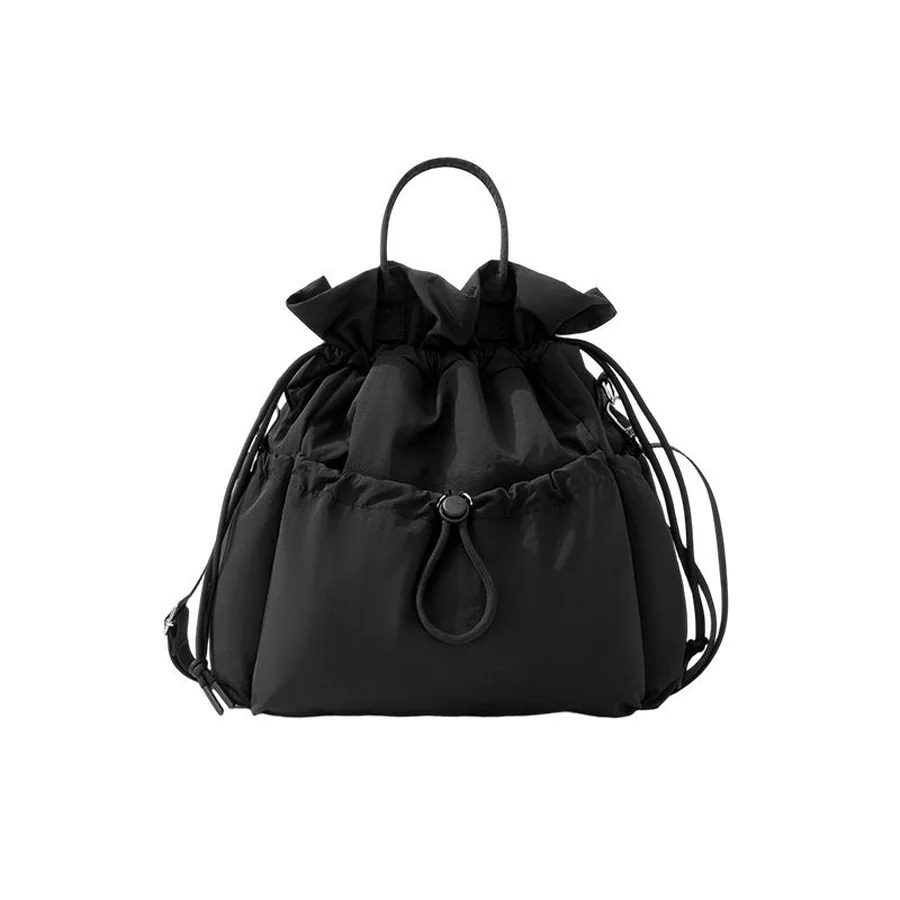 Gathered-Top Lunch Bag with Drawcord Pocket FK-078 by Feima Bag