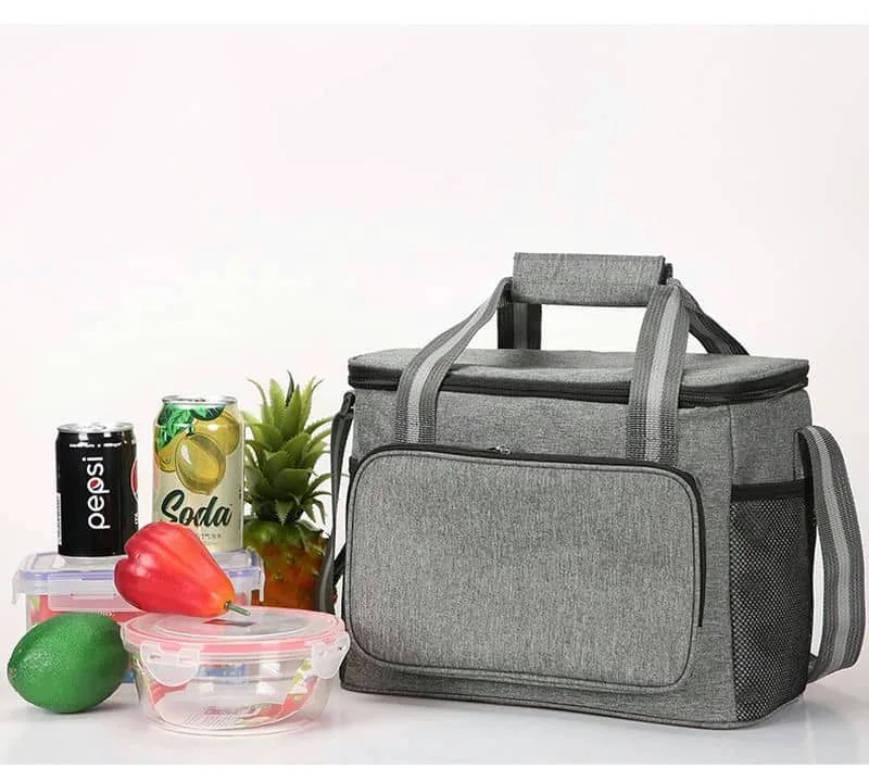 Wide Oxford Lunch Bag with Front Zip Pocket FK-084 by Feima Bag