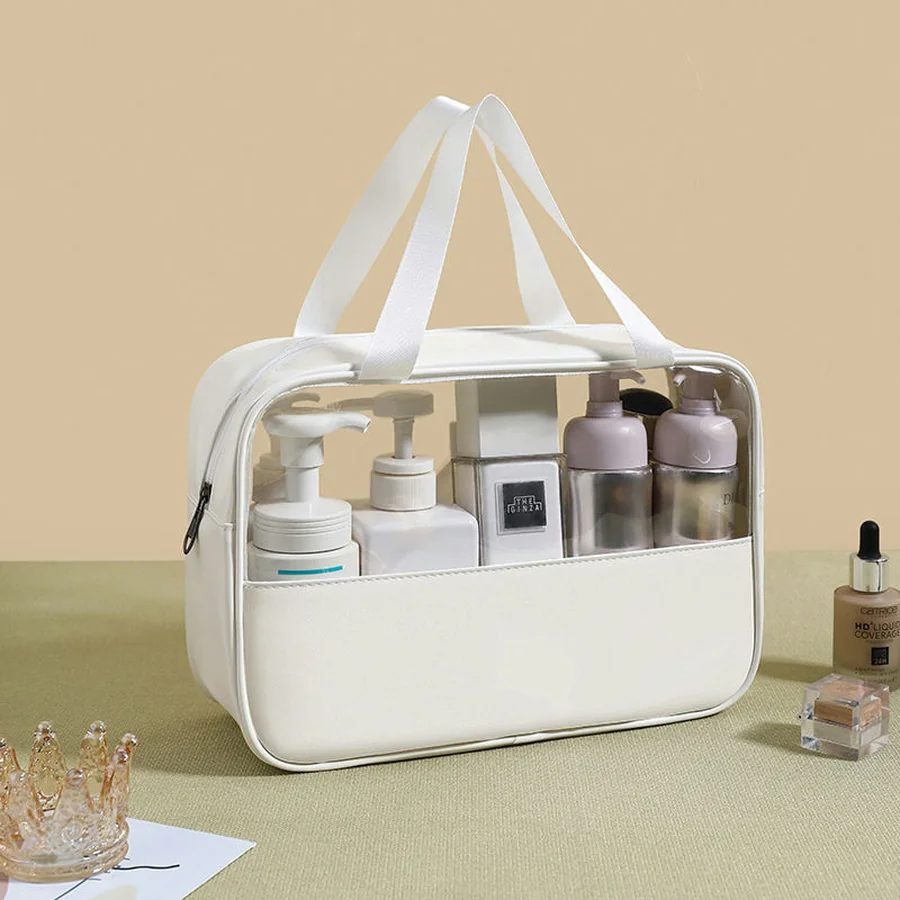 Clear window cosmetic bag with paired handles FI-031 by Feima Bag