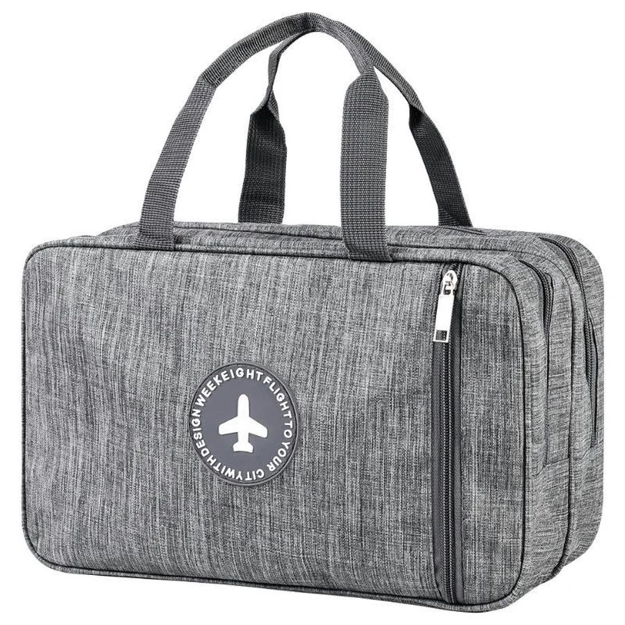 Wide travel accessory bag with paired handles FJ-036 by Feima Bag