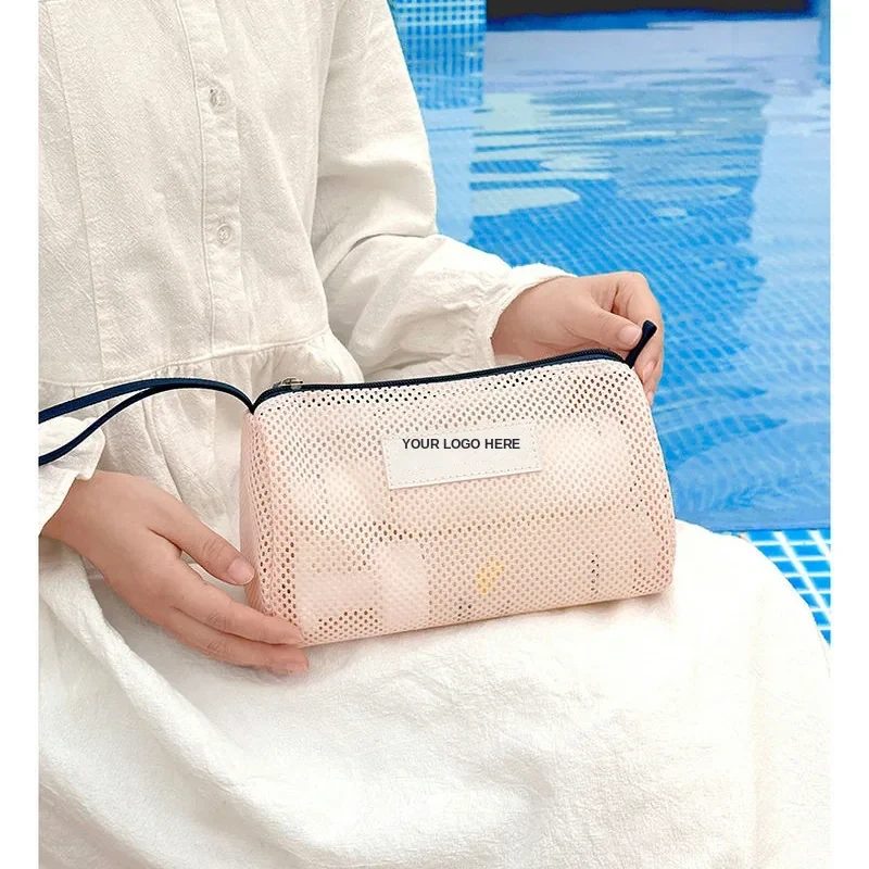 Mesh Cosmetic Pouch with Wrist Loop FJ-073A by Feima Bag