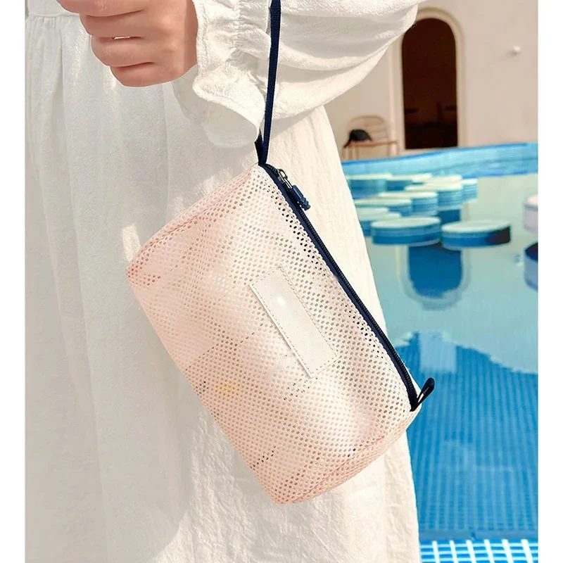 Mesh Cosmetic Pouch with Wrist Loop FJ-073A by Feima Bag
