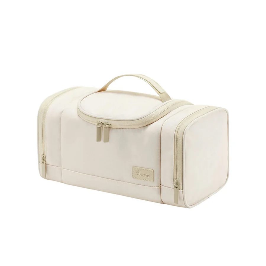 Handled Toiletry Case with Zipped End Sections FJ-093 by Feima Bag
