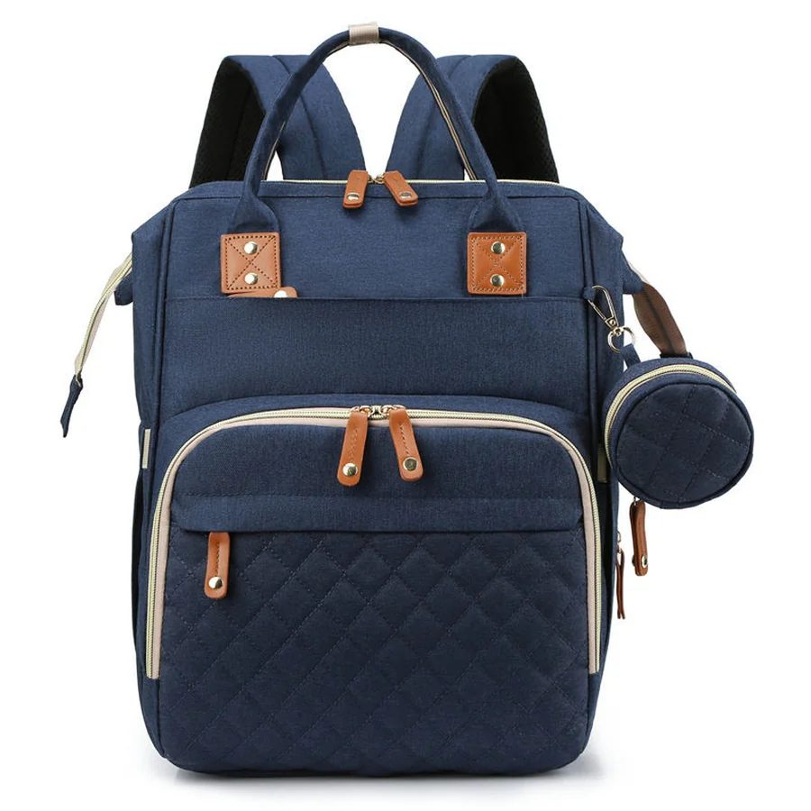 Diaper backpack with a quilted pocket and round pouch FM-025 by Feima Bag