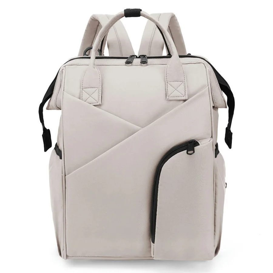 Nylon Diaper Backpack with Diagonal Front Panels FM-068 by Feima Bag