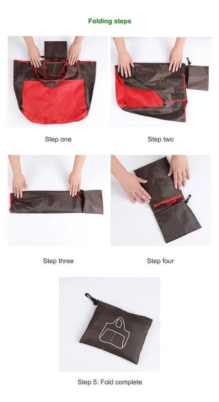 Foldable Shopping Tote with Contrast Pockets FA-010B by Feima Bag