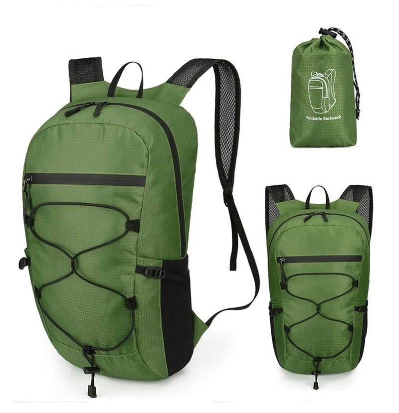 Foldable Backpack with Front Cord Lacing FA-058 by Feima Bag