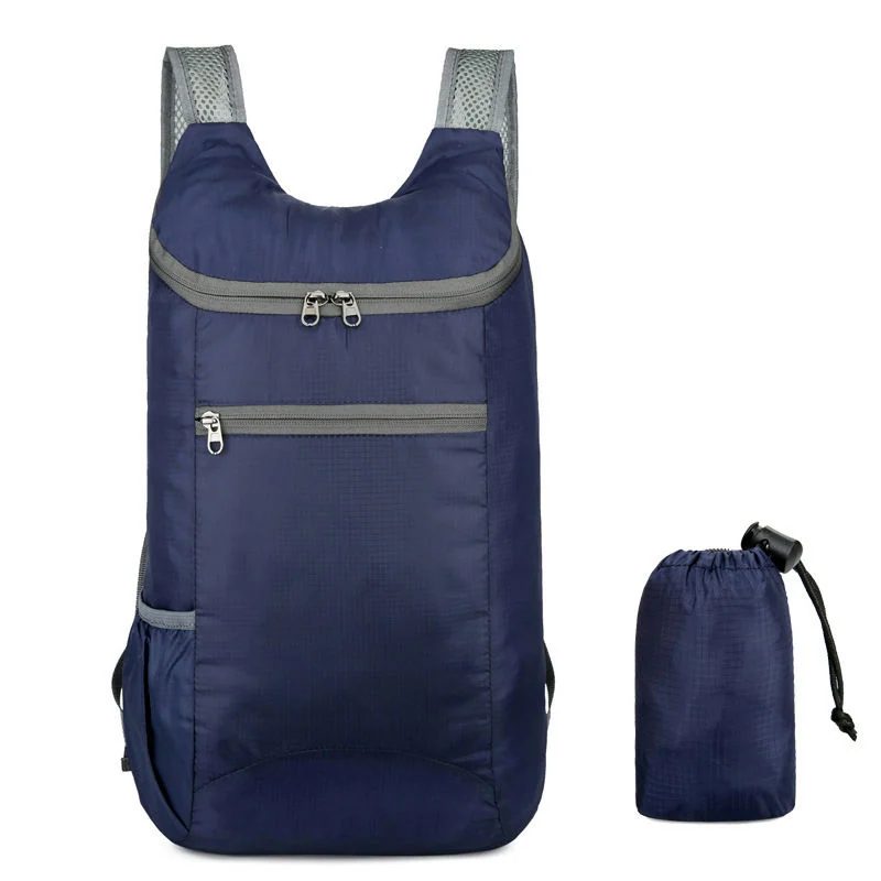 Folding Ripstop Backpack with Drawcord Pouch FA-077 by Feima Bag