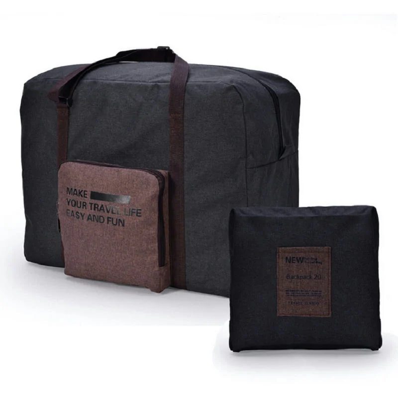 Folding Travel Bag with Rectangular Front Zip Pocket FA-081 by Feima Bag