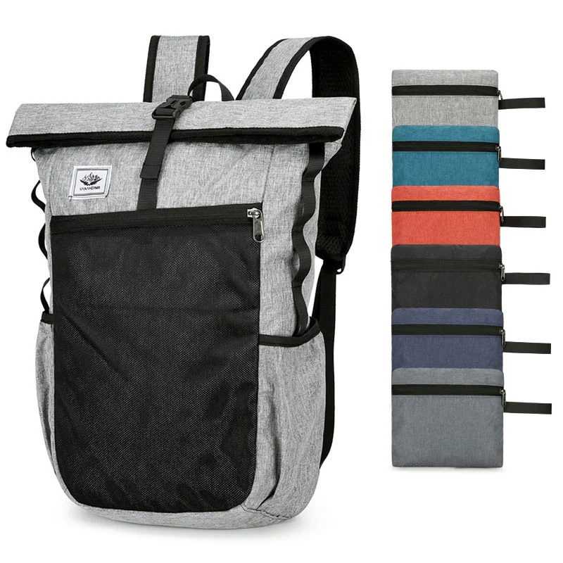 Folding roll-top backpack with a mesh front pocket FA-087 by Feima Bag