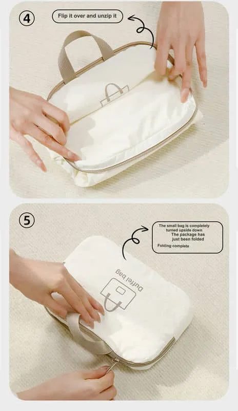 Foldable Tote with Attached Zip Pouch and Rear Band FA-100 by Feima Bag