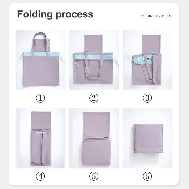 Foldable Nylon Tote with Drawcord Top FA-105 by Feima Bag