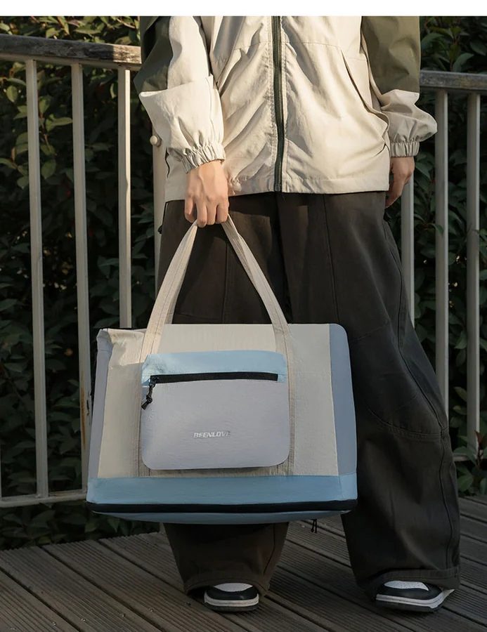 Colour-Block Tote with an Expanding Base FA-109 by Feima Bag